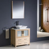 Fresca FVN6230LO-VSL Torino 30 Light Oak Modern Bathroom Vanity W/ Vessel Sink