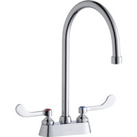 Elkay 4" Centerset With Exposed Deck Faucet and 8" Gooseneck Spout