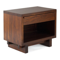 Benett End Table - Solid Reclaimed Teak Wood - Nightstands And Bedside Tables