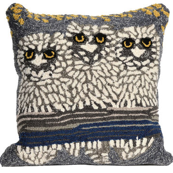 Frontporch Owls Night Square Pillow, 18"