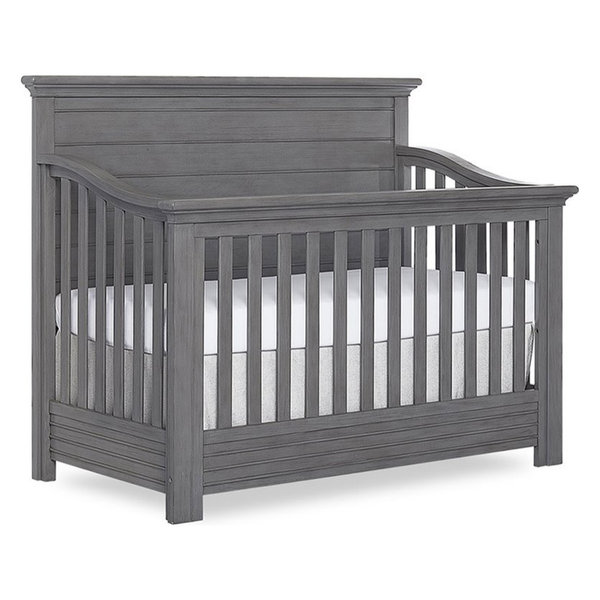 Evolur Waverly 5 in 1 Full Panel Convertible Crib in Rustic Gray