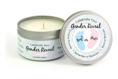 Color Changing Gender Reveal Candle Boy or Girl