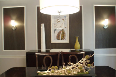 Minimalist dining room photo in St Louis