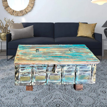 Vintage-Inspired Coffee Tables: Rustic Charm for the Boho Farmhouse Home
