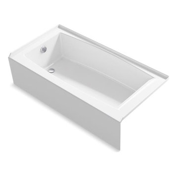 Kohler Entity 60"x30" Alcove Bath With Integral Apron, Left Drain