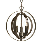 Progress - Progress P5142-20 Equinox - Three Light Sphere Pendant - Three-light sphere pendant inspired by ancient astronomy armillary spheres. can be used individually or in groupings of two or more.  Antique Bronze Interlocking rings Matching candle sleeves Can be used individually or in groupings of two or more Canopy Diameter: 5.50Warranty: 1 Year Warranty* Number of Bulbs: 3*Wattage: 60W* BulbType: Candelabra Base* Bulb Included: No