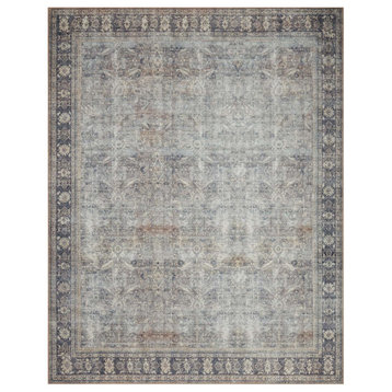 Durable Printed Wynter Area Rug by Loloi, Grey/Charcoal, 5'-0" X 7'-6"