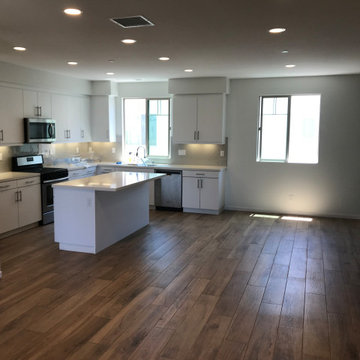 Black on white accent walls