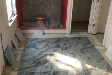 Marble floor with border