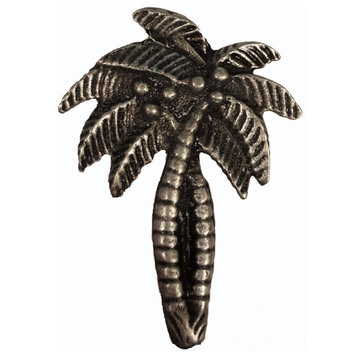 Palm Tree Cabinet Knob, Pewter