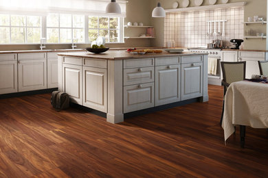 Example of a transitional kitchen design in Detroit
