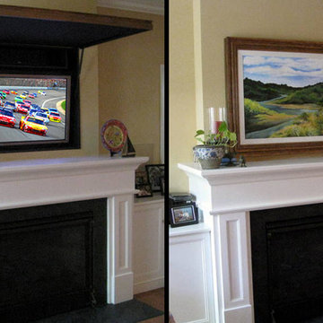 Hiding a Flat Panel TV Above a Fireplace