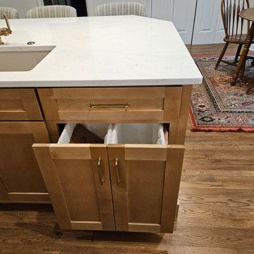 Transitional Kitchen Remodel With New Sandstone Colored Cabinets