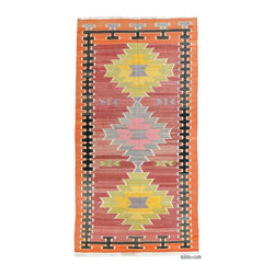 Vintage Milas Kilim Rug - Area Rugs