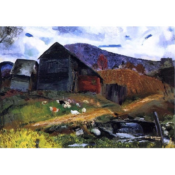 George Wesley Bellows Old Barn in Shady Valley Wall Decal