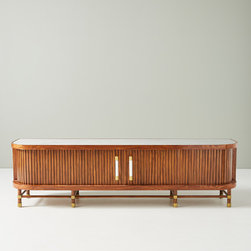 Deluxe Tamboured Media Cabinet - Media Cabinets