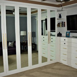 White Built-In Closet Unit - Storage Cabinets