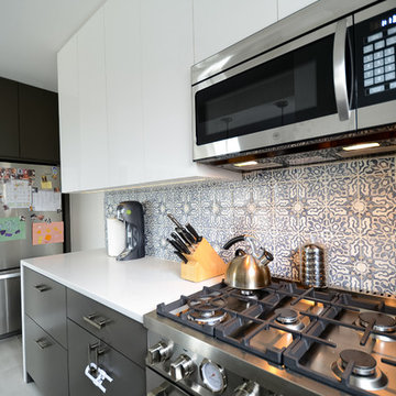 East End Apartment Remodel | Kitchen- Stove w/ Backsplash