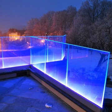 Eclairage Leds de garde-corps en verre.