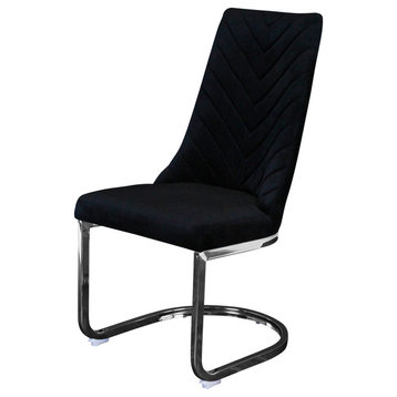 Balisa Velvet Chair, Black