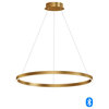 ET2 E22726 Groove 32"W LED Ring Chandelier - Gold