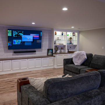 Finished Basement with Wet Bar and Home Gym in Oakland Twp., MI