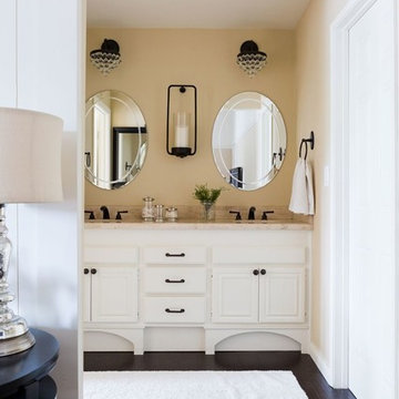 Bedroom Ensuite with Barn Door Headboard