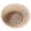 Artifacts Rattan Oval Basket, White Wash
