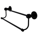Allied Brass - Mercury 18" Double Towel Bar, Matte Black - Add a stylish touch to your bathroom decor with this finely crafted double towel bar.  This elegant bathroom accessory is created from the finest solid brass materials.  High quality lifetime designer finishes are hand polished to perfection.