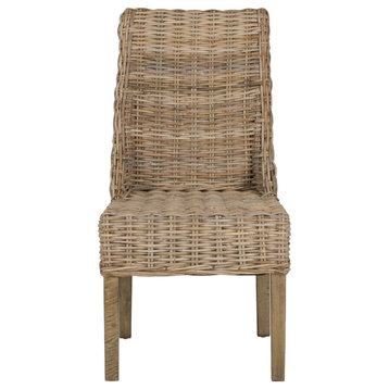 Lottie 18"H Rattan Arm Chair, Set of 2, Natural Unfinished
