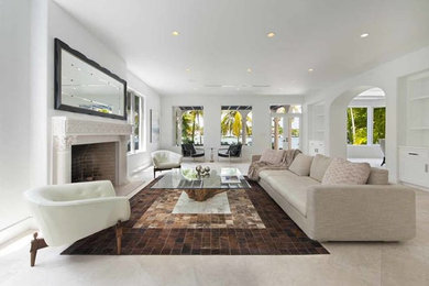 Living room - modern living room idea in Miami