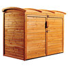 Outdoor 34"x62" Wooden Storage Shed With Lockable Doors