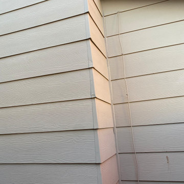 Cement fiberboard plank siding install