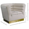 Bellini Velvet Upholstered Chair, Cream