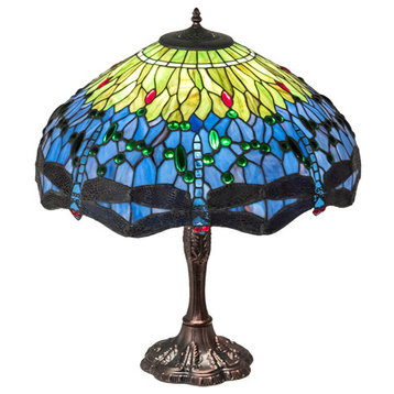 Meyda lighting 232804 26" High Tiffany Hanginghead Dragonfly Table Lamp