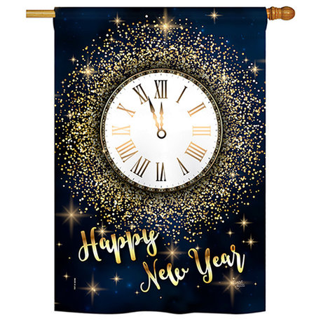 Countdown New Year Winter Double-Sided Flag, 28"x40"