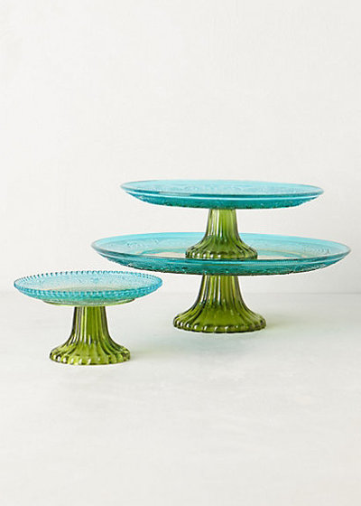 Contemporary Dessert And Cake Stands Color-Blocked Cake Stand