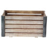 Farmhouse Rectangular Slatted Design Wooden Crate Planter Boxes, 3-Piece Set