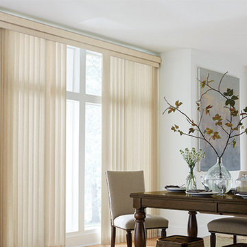 VERTICAL BLINDS - CLOTH VALANCE - Graber vertical blinds with cloth valance