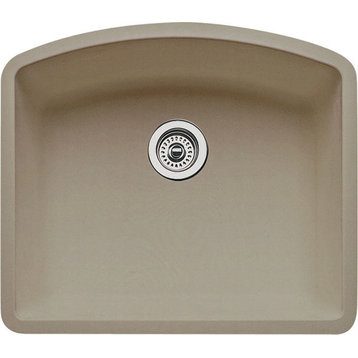 Blanco 441281 20.8"x24" Granite Single Undermount Kitchen Sink, Truffle