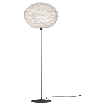 Eos Large Floor Lamp, White/Black