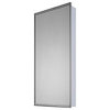 Euroline Medicine Cabinet, 18"x42", Annealed Stainless Frame, Surface Mounted