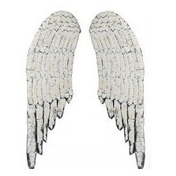 French-Inspired Huge Distressed Wood Angel Wings - Home Decor