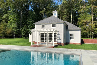 Example of an exterior home design in New York