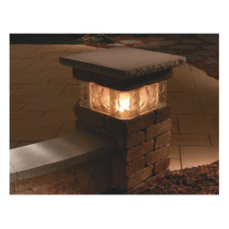 20" Pillar Kit with Glass | Necessories&trade; ― Outdoor Living Kits - Outdoor Lighting