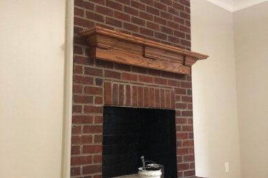 Fireplace painting and finishing at Independance Blvd.