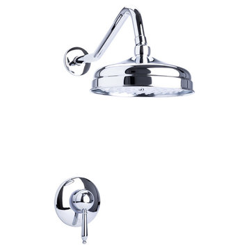 Fontaine by Italia Traditional Shower Set with Rain Can and Valve in Chrome