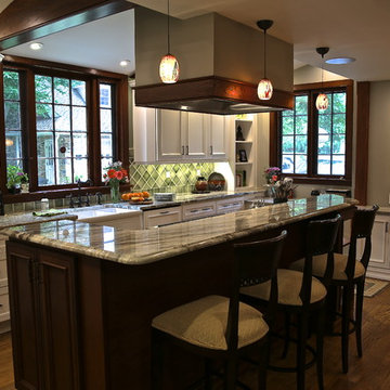 Farmhouse Kitchen Remodel | Rich Wood Accents & Expanded Chef’s Layout