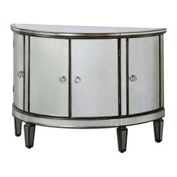 Sainsbury 4 Door Mirrored Chest - Accent Chests And Cabinets