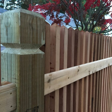 Jamaica Plain | Custom Red Cedar Spindle Picket w/ Scallop Gates
